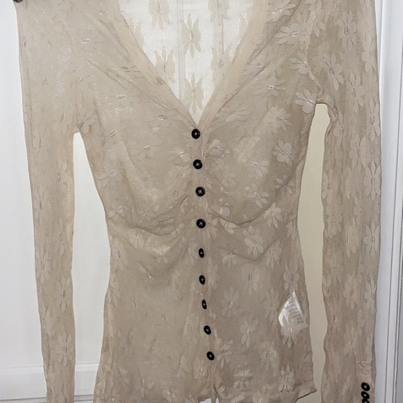 Free People Floral Lace Top - Picture 3 of 6